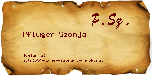 Pfluger Szonja névjegykártya